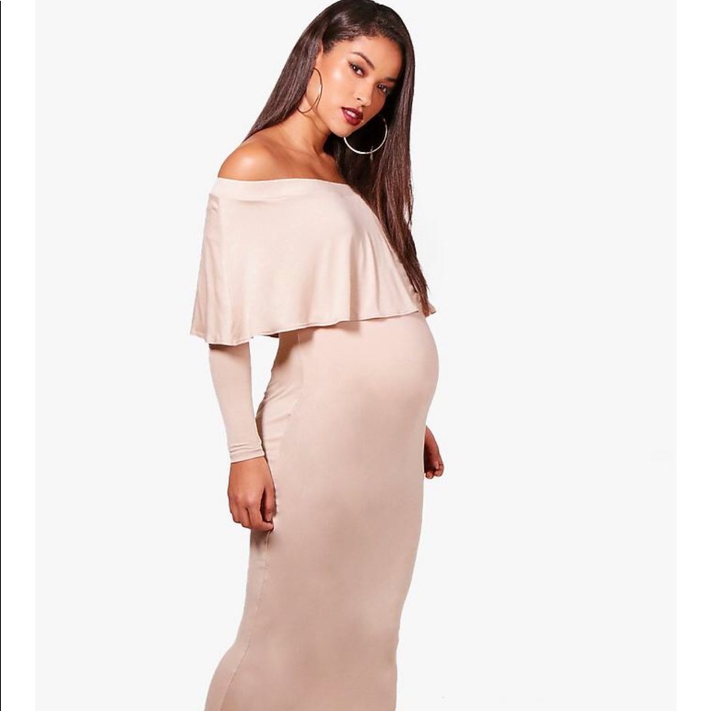 Maternity dress , soft beige , used once